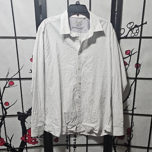Ted Baker Men's White Button-Up Shirt Size 7 - Picture 1 of 6